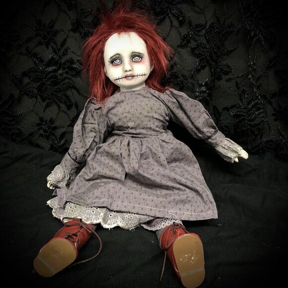 OOAK Creepy Odd 16” Haunted Ghost Doll Scary Halloween Horror Art Doll Prop - Picture 10 of 16